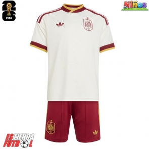 España Segunda Equipación Niños Mundial 2026 Manga Corta (+ Pantalones cortos)